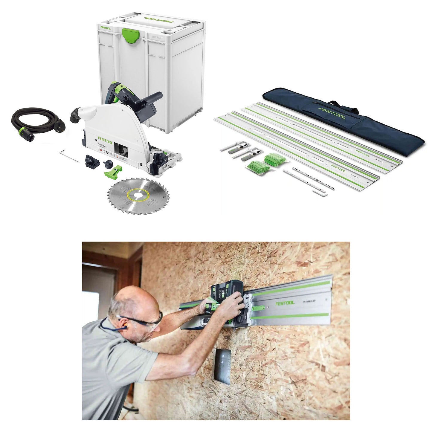 Festool **KIT** TS75 EBQ-Plus & FS 1400/2-KP Guide rail starter set **(999262)