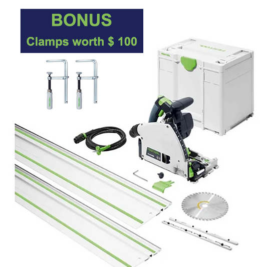 Festool TS 60 KEBQ Plus FS 168mm Brushless Plunge Cut Track Saw FS Kit