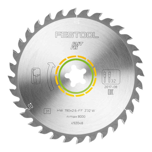 FESTOOL 190X2.6FF W32 FOR CS50 SAW BLADE 492048 tool-junction-nz