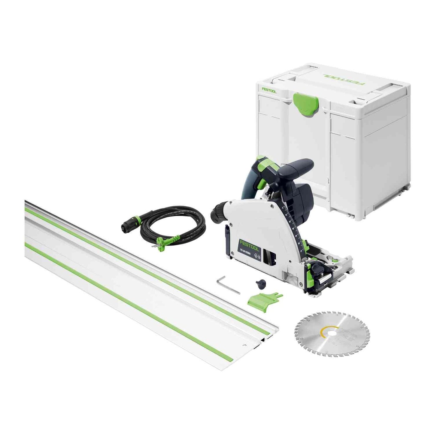 Festool TS 60 KEBQ Plus FS 168mm Brushless Plunge Cut Track Saw Plus FS 1400 Guide Rail tool-junction-nz