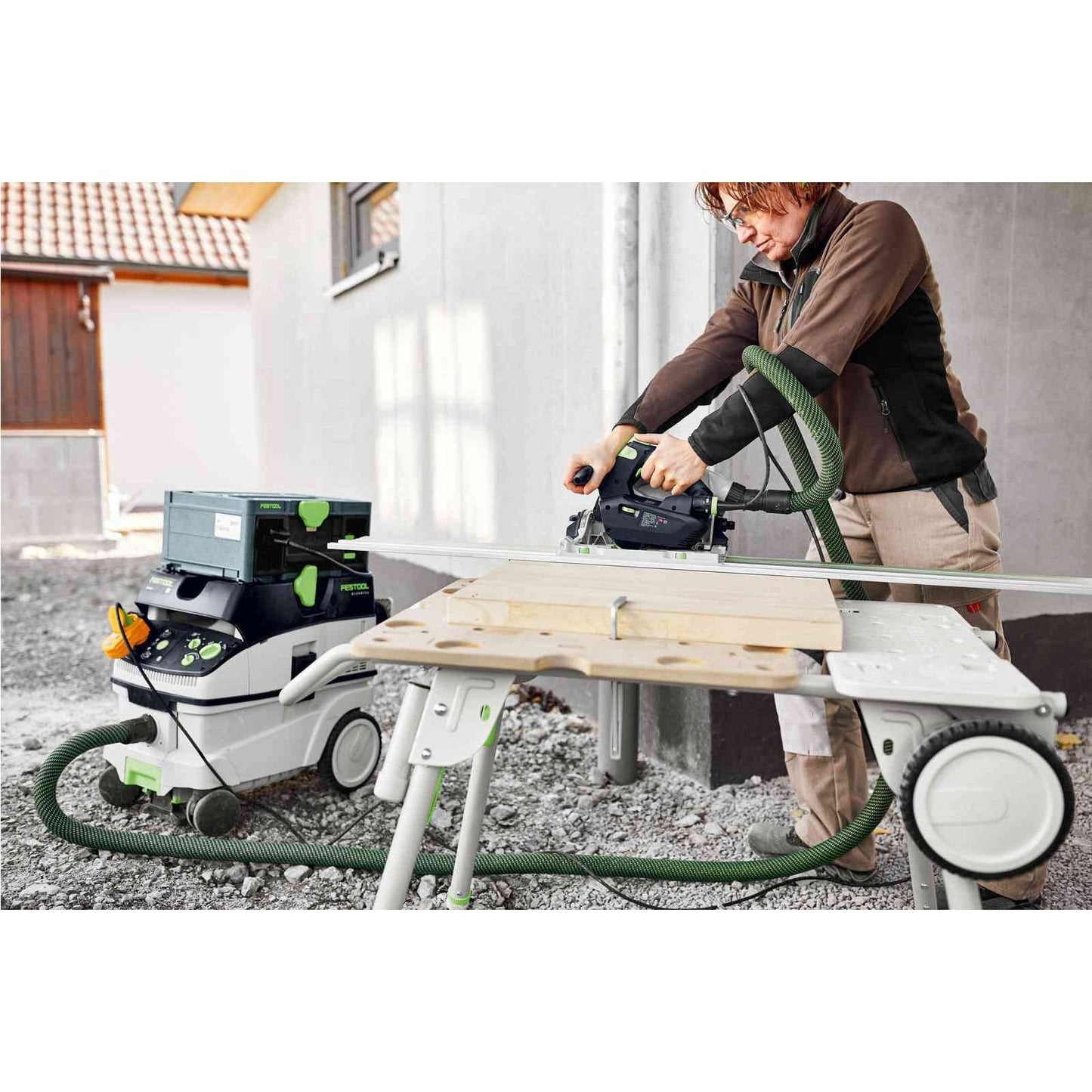 Festool TS 60 KEBQ Plus FS 168mm Brushless Plunge Cut Track Saw Special Kit With FSK250 tool-junction-nz