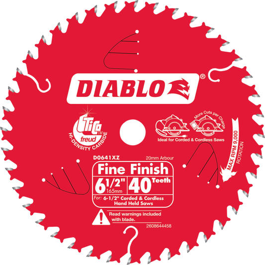 Diablo 6.5 in. / 165mm 40T Fine Finish Saw Blade tool-junction-nz