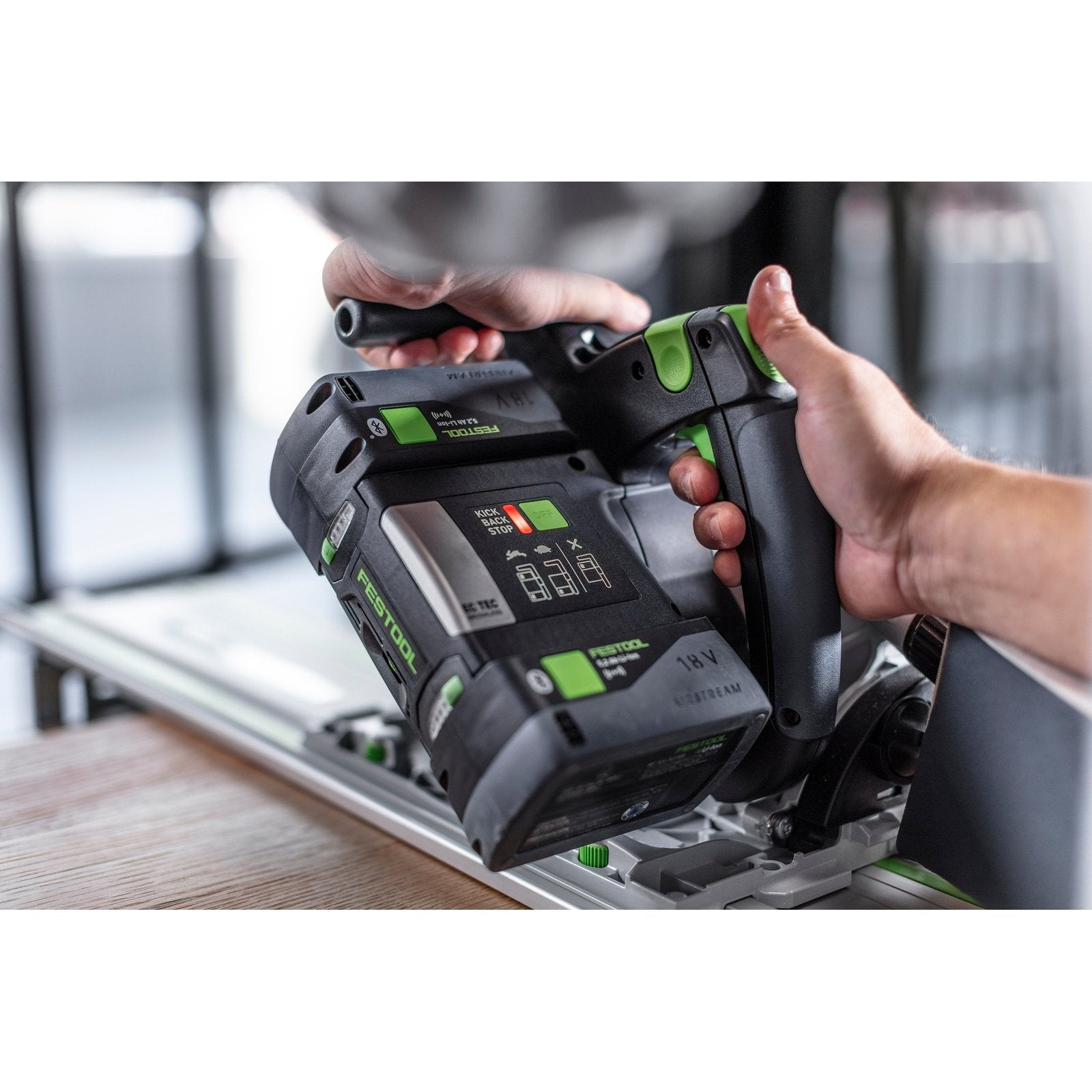FESTOOL TSC 55 KEB CORDLESS PLUNGE SAW KIT WITH FS 1400 GUIDE RAIL 575464-4 tool-junction-nz