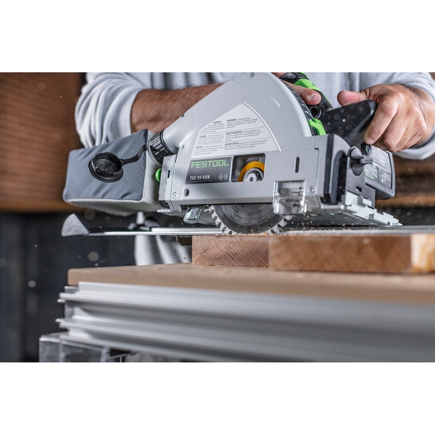 FESTOOL TSC 55 KEB CORDLESS PLUNGE SAW KIT WITH FS 1400 GUIDE RAIL 575464-4 tool-junction-nz