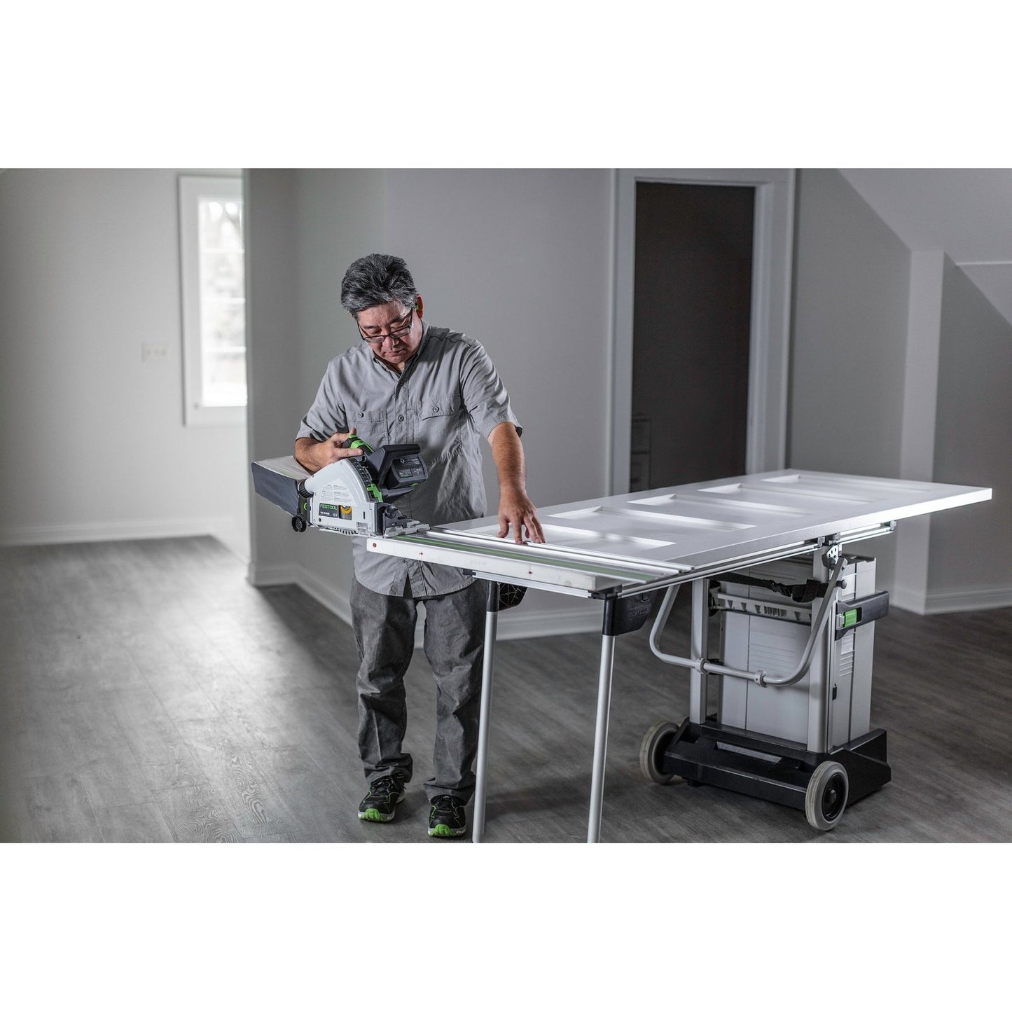 FESTOOL TSC 55 KEB CORDLESS PLUNGE SAW KIT WITH FS 1400 GUIDE RAIL 575464-4 tool-junction-nz