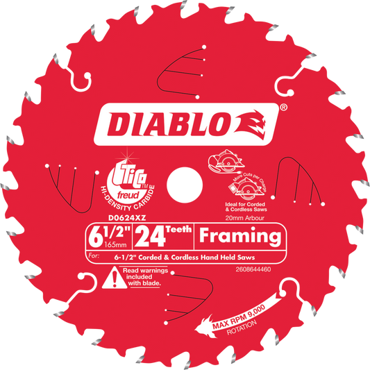 Diablo 6.5 in. / 165mm 24T General Purpose Saw Blade tool-junction-nz