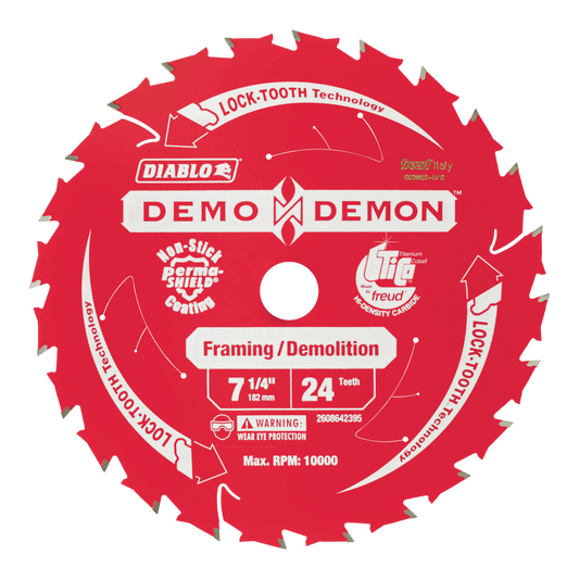 Diablo 7.25 in. / 184mm 24T Framing/Demolition DEMO DEMON Saw Blade