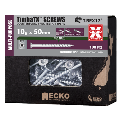 TimbaTX Screw XGuard T-REX17 10Gx50 (100 - 300 Pk)