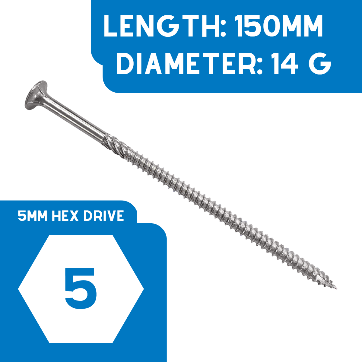 Batten Screw XGuard 14Gx150 T-REX17 (25-500 Pk)