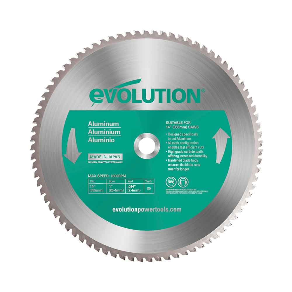 EVOLUTION 355mm - 14” ALUMINIUM COLD CUT SAW BLADE tool-junction-nz