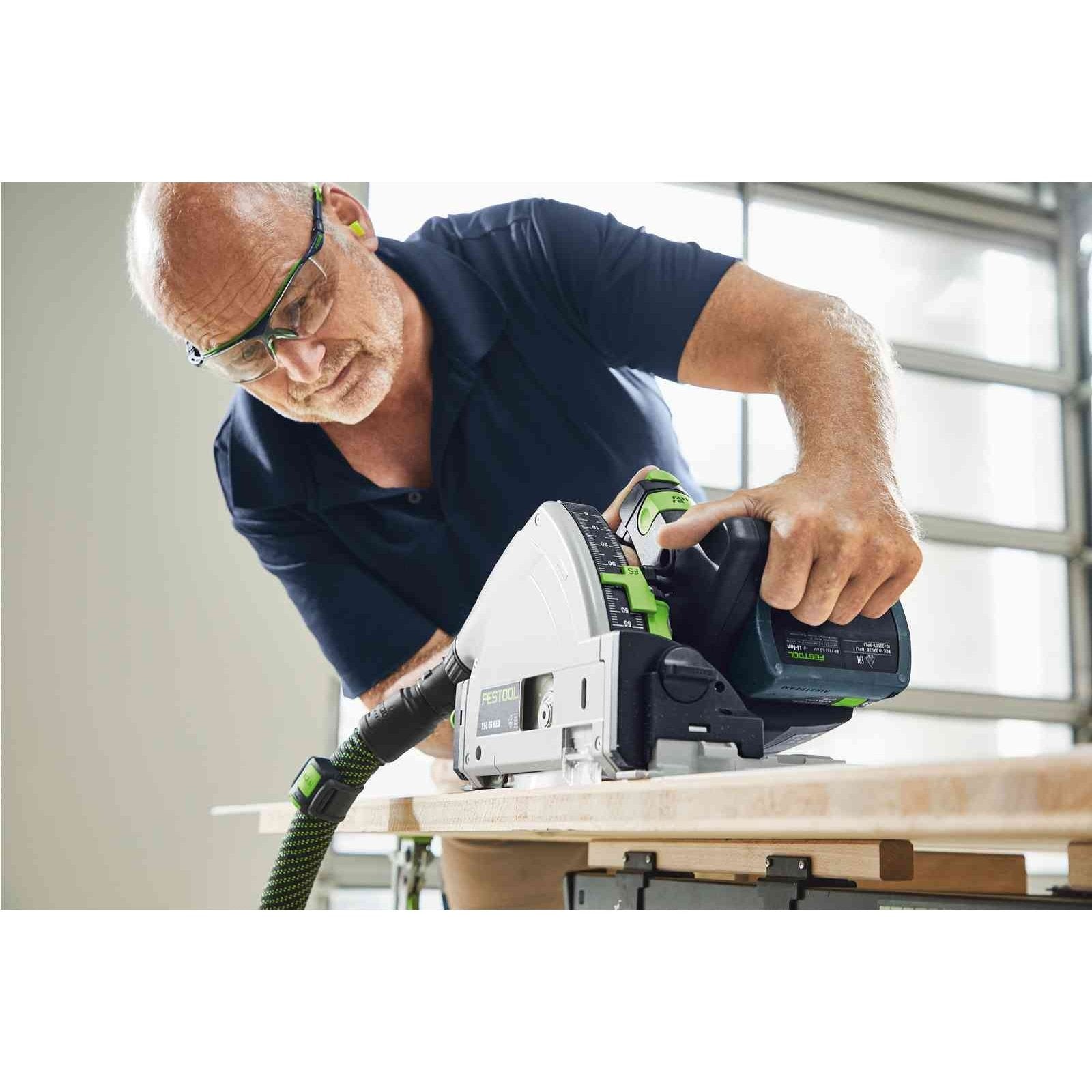 FESTOOL TSC 55 KEB CORDLESS PLUNGE SAW KIT WITH FS 1400 GUIDE RAIL 575464