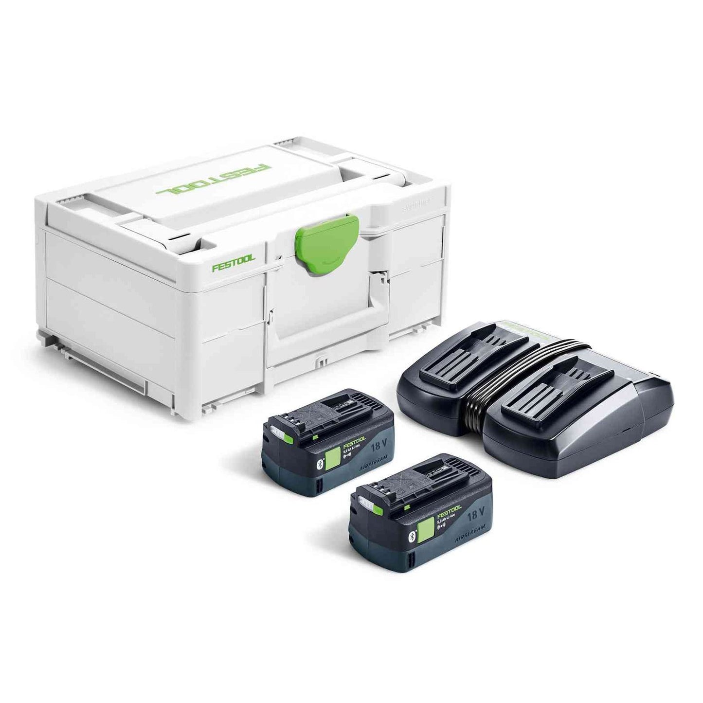 Festool 5 Ah Battery & Charger Set, Energy Set SYS 18V 2x5.0/TCL 6 DUO (577077)
