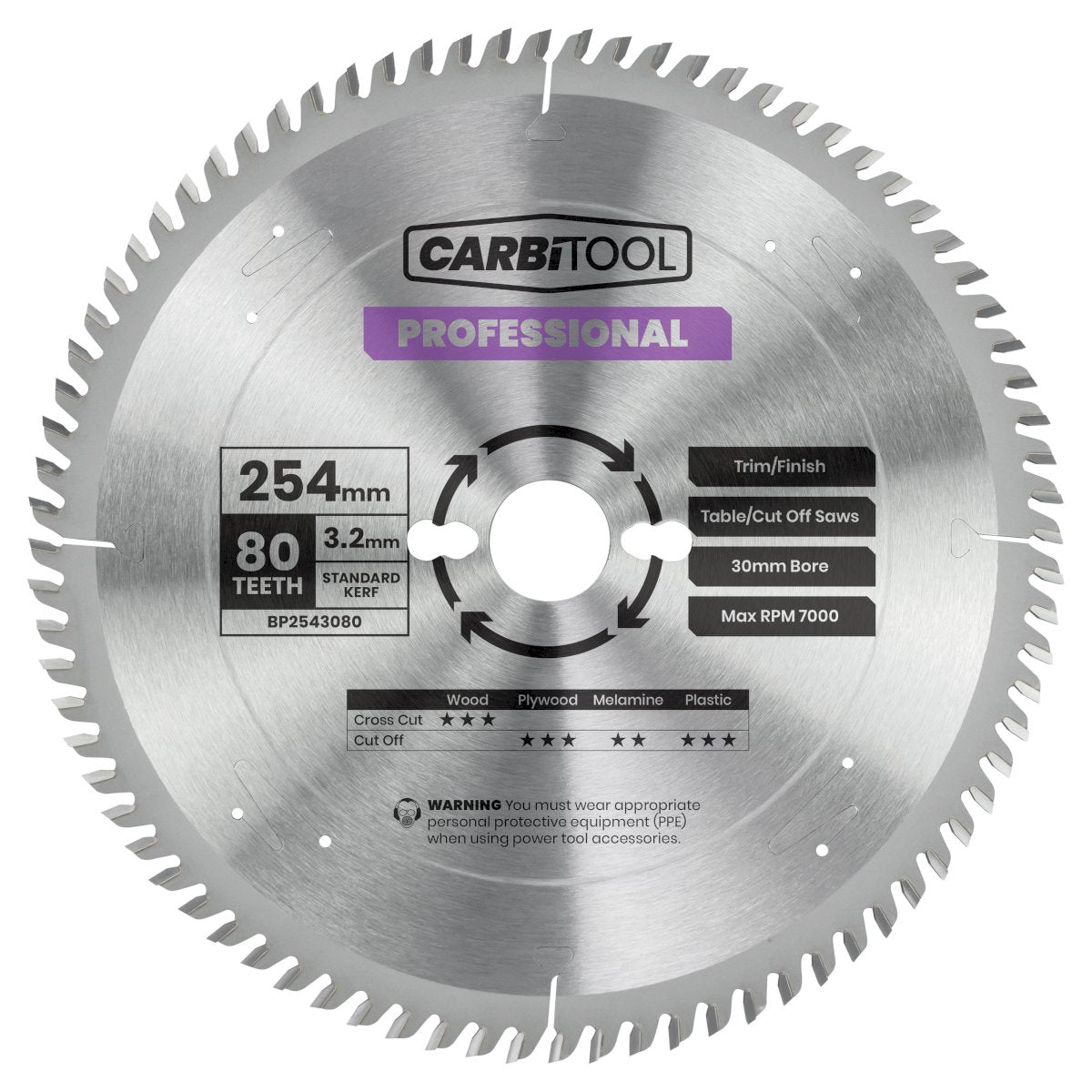 Carbitool Professional Blade 254mm x 40T x 30mm x 3.2mm TCT BP2543040