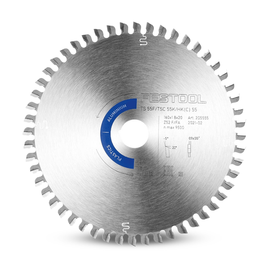 FESTOOL 205555 SAW BLADE ALUMINIUM/PLASTICS HW 160x1,8x20 F/FA52