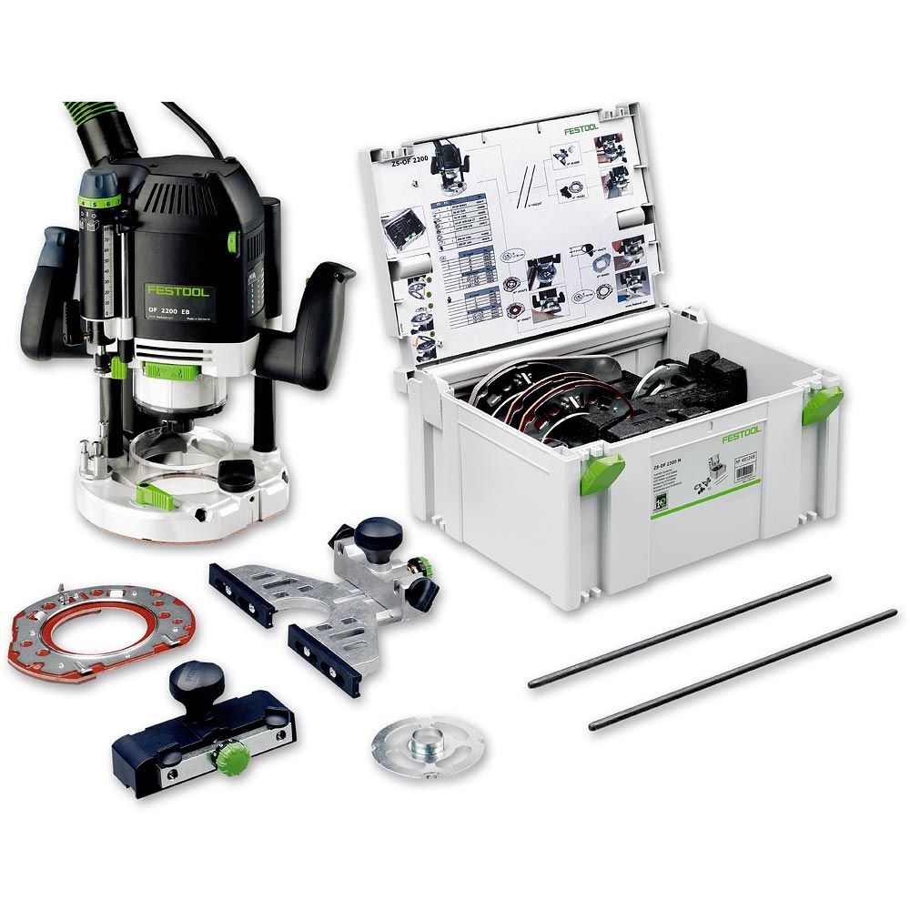 FESTOOL OF 2200 EB-HEAVY DUTY 2200 WATT ROUTER KIT INCLUDES ACCESSORIES KIT 497655