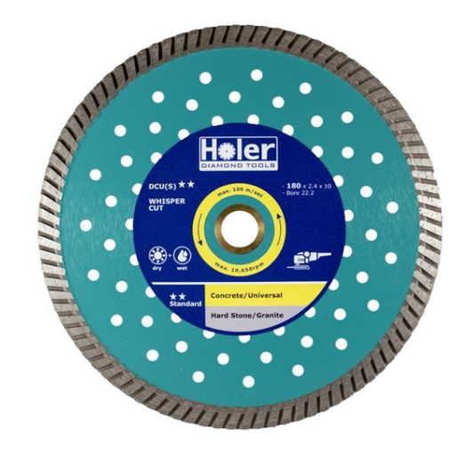 HOLER DDS0180-005 WHISPER CUT TURBO BLADE 180X2.4X10MM DCU S ★★