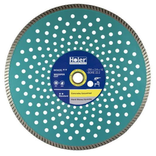 HOLER DDS0250-005 WHISPER CUT TURBO BLADE 250X2.6X10MM DCU S ★★