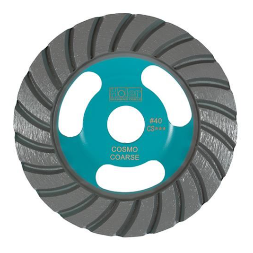 HOLER DGC0100-CS-010 Cup Wheel | Cosmo Spiral | 100mm | Coarse Grey P40 | CS ★★★