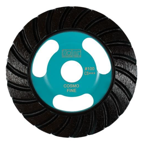 HOLER DGC0100-CS-030 Cup Wheel | Cosmo Spiral | 100mm | Fine Black P100 | CS ★★★