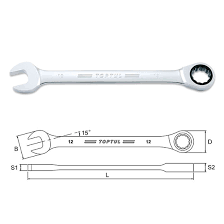 Pro-Series Ratchet Combination Wrench 8mm-24mm
