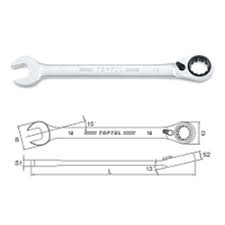Pro-Series Reversible Ratchet Combination Wrench - SAE