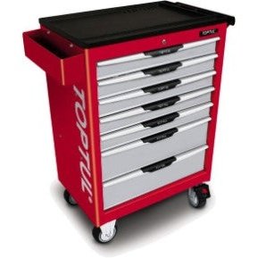 Roll Cabinet 7 Drawer RED Pro Line Series tcac0702