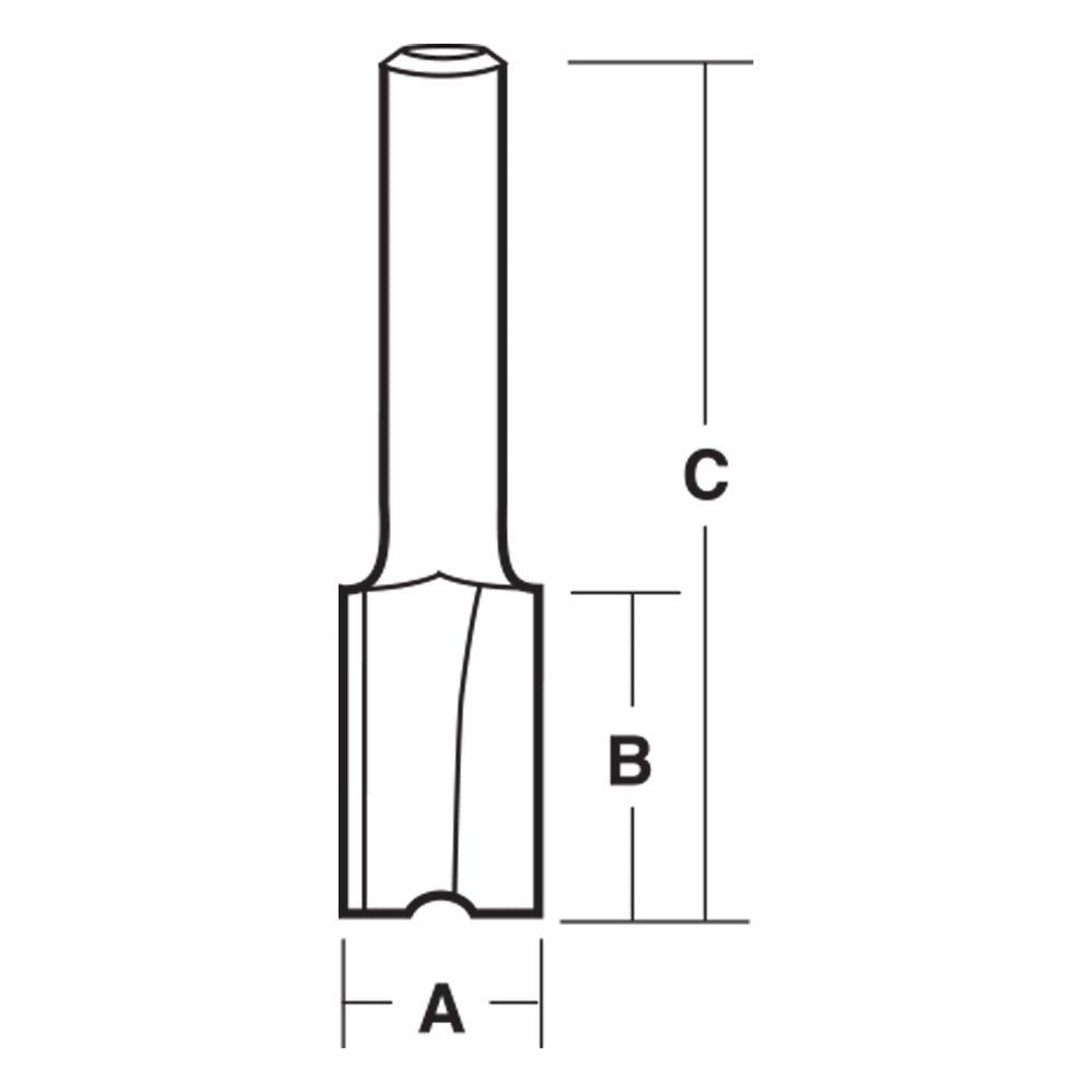 STRAIGHT BIT 6.0MM SOLID CARBIDE 1/4 SHK t206m