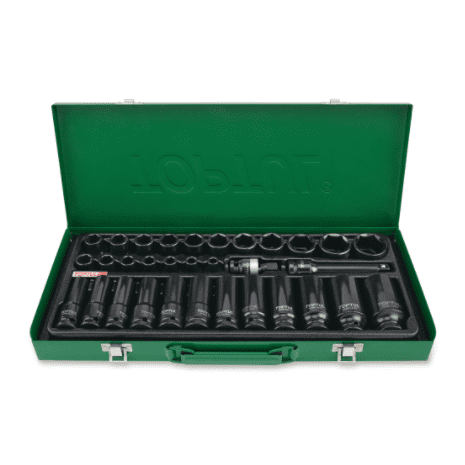 Socket Set Impact 1/2"Dr 32pc Std & Deep Metric *IND* gdad3201