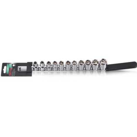 Socket Set Std 1/2"Dr on Rail 11pc 10-22mm gaaq1103