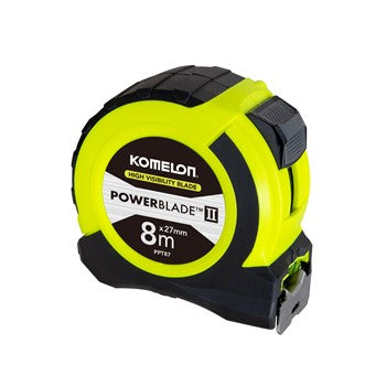 Komelon 8mx27mm ABS Powerblade Hi Viz Dual Sided Tape Measure PPT87HV