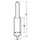 TRIM BIT FLUSH SHORT SER. TCT 1/4" SHANK ts8012b