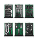 Tool Kit 186pc w/ 9 Drawer GREEN Top Box SAE/MM gcbz186a