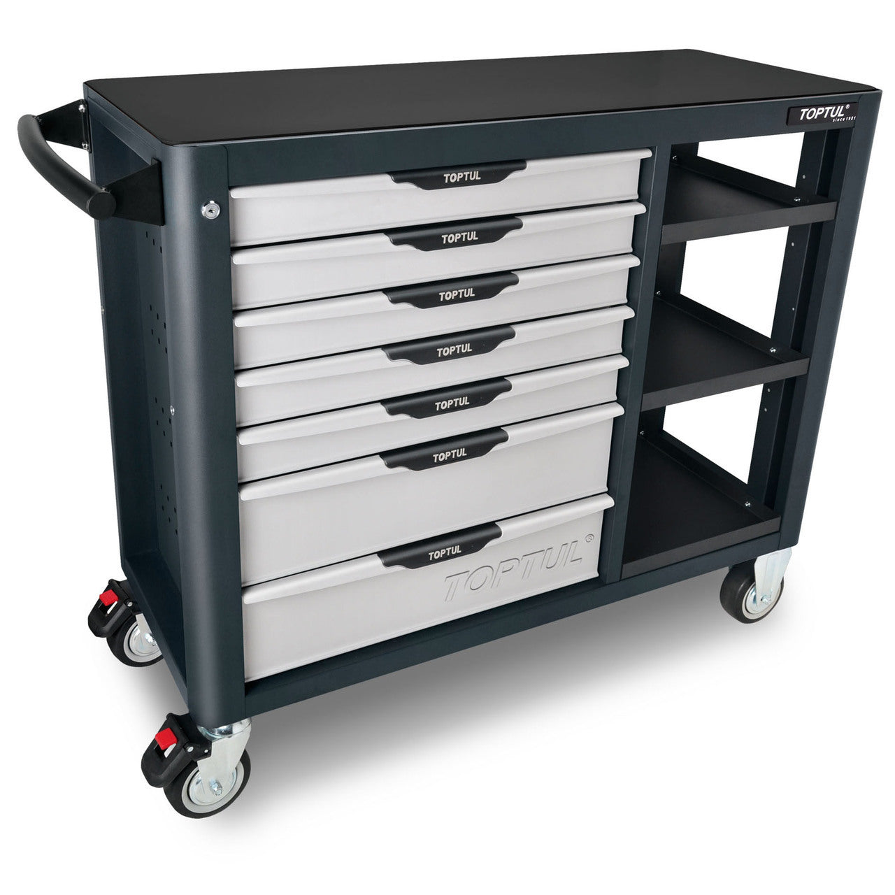 Tool Trolley 7 Drawer + Storage Grey IND tcbh0703