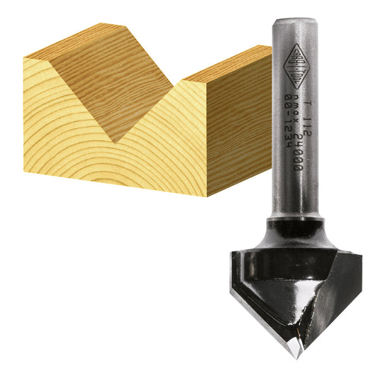 VEE GROOVE BIT 31.3 X 90 DEG TCT 1/4 SHK t128