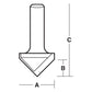 VEE GROOVE BIT 31.3 X 90 DEG TCT 1/4 SHK t128